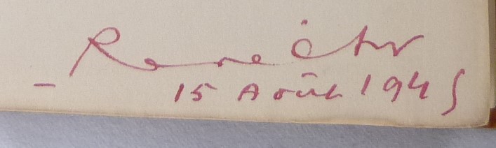 Signature de René Char;