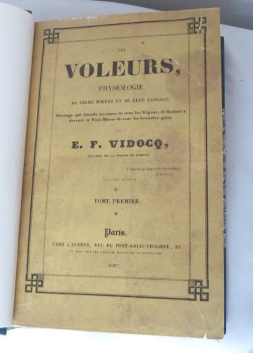 Les voleurs de Vidocq, une de couverture.