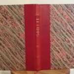 thèse de doctorat soutenue par Pierre Dèbes, demi-cuir à bandes,rouge, papier : coulée romantique rouge