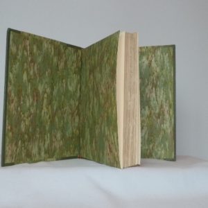 Paul Verlaine : œuvres complètes, 8 tomes reliés en demi-cuir vert à bandes. Titre à la chinoise mosaïqué,