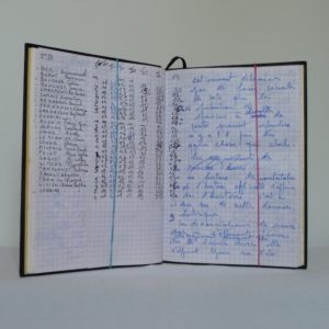 Carnets de notes (1996-1997), inspiration Ndébélé notes.