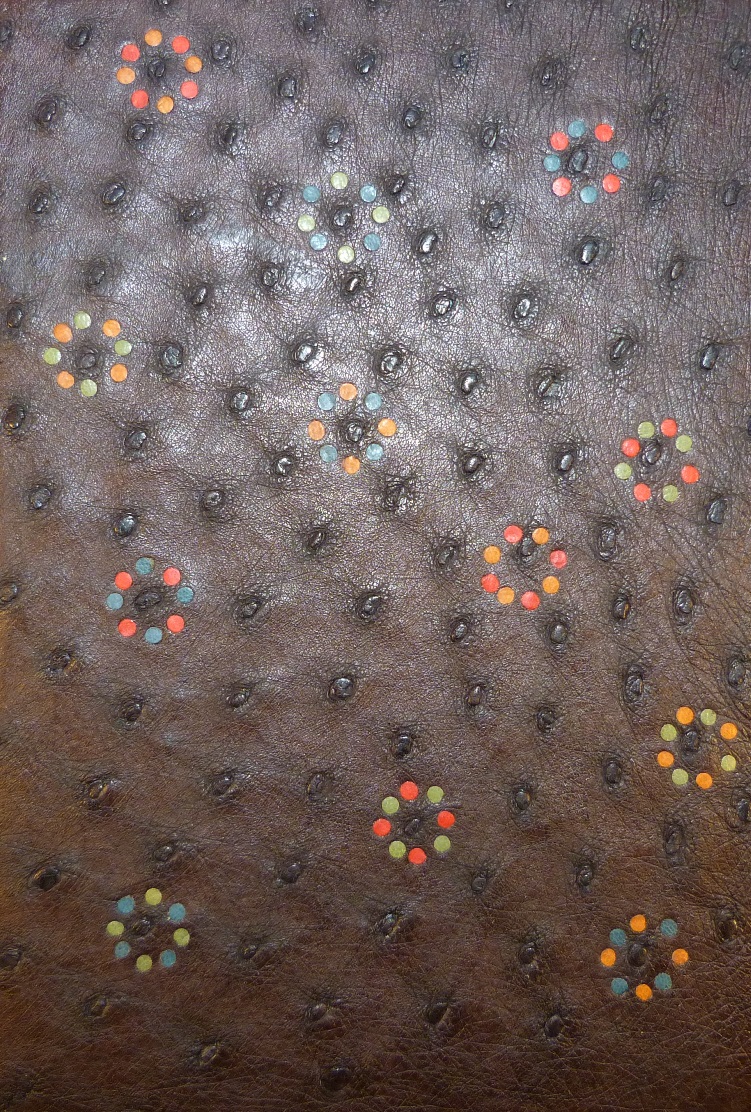 Carnets de notes (2004-2005), type de reliure en peau d'autruche.