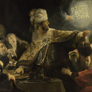 Festin de Balthazar par Rembrant.