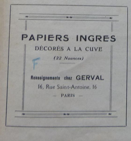 Papiers Ingres Gerval