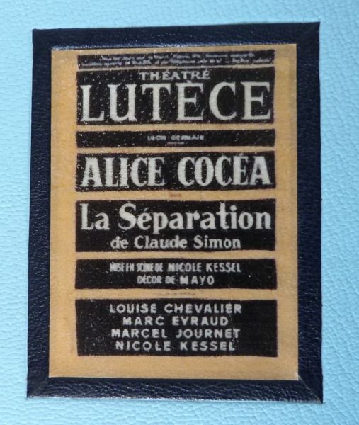"La séparation" de Claude Simon, l'affiche.
