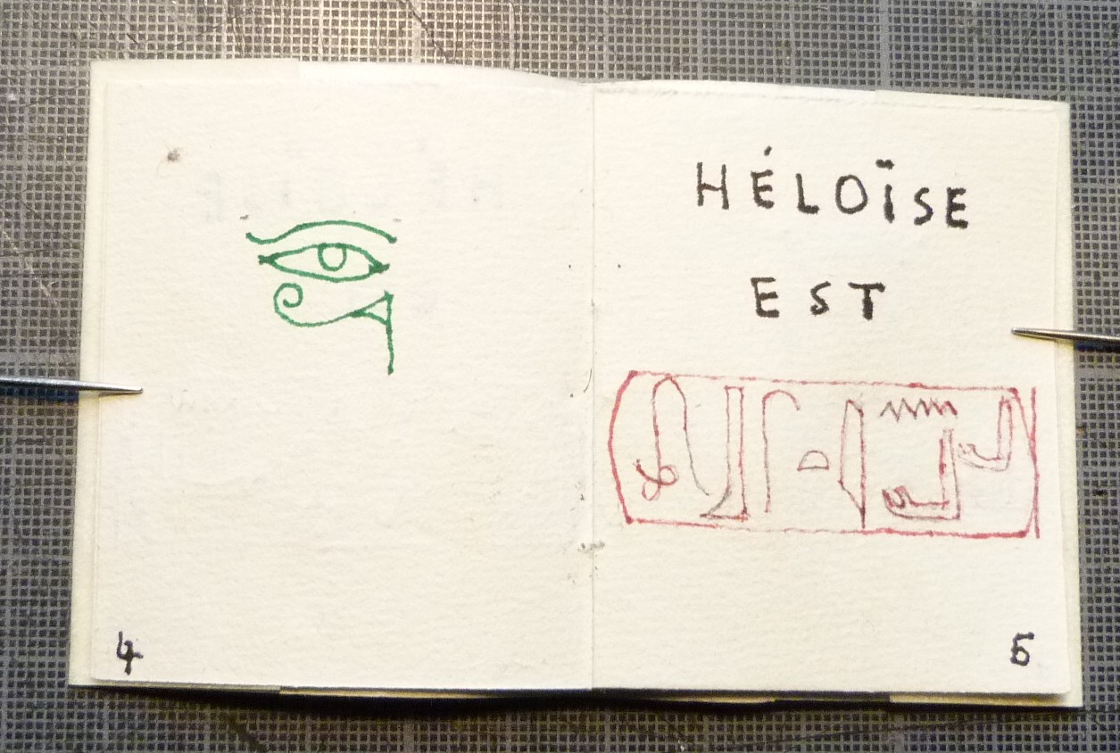 Carnet minuscule : Héloïse œil d'Horus.